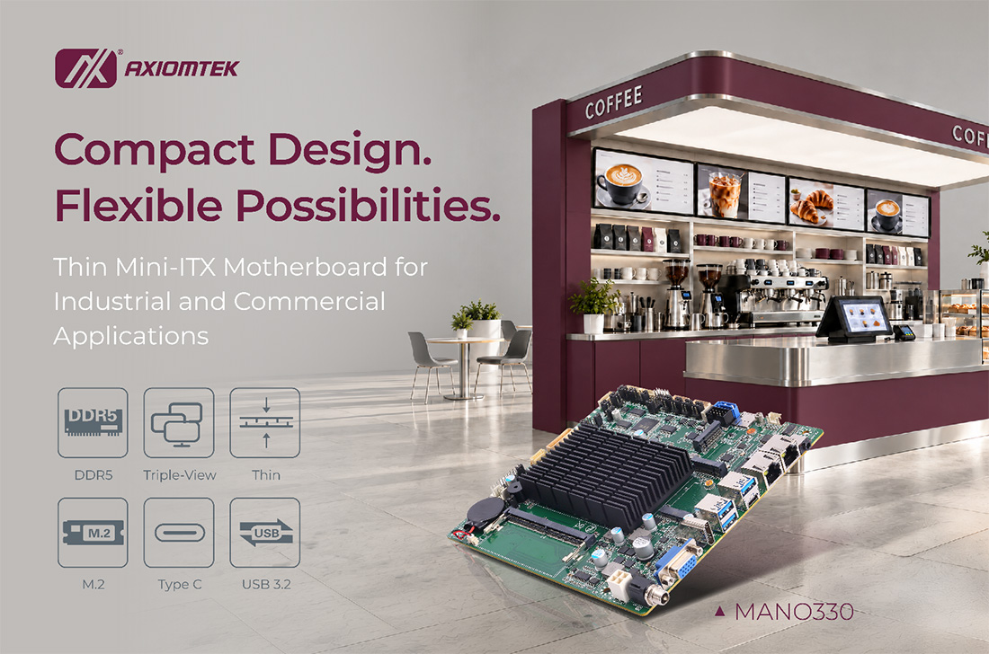 MANO330 Thin Mini-ITX platform powered by Intel Processor N97/N150