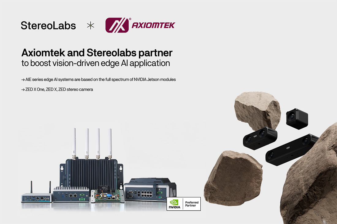 Axiomtek and Stereolabs Announce Strategic Partnership to Accelerate Vision-Driven Edge AI Applications