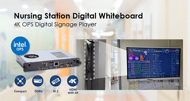4K OPS Digital Signage Player for Nursing Station Digital Whiteboard