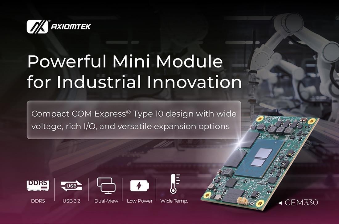 CEM330 COM Express® Type 10 Mini Module for Compact Embedded and Industrial Applications