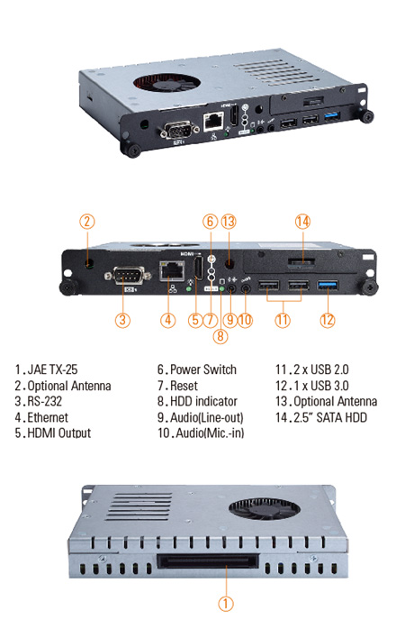 OPS883-H OPS-compliant Digital Signage Player